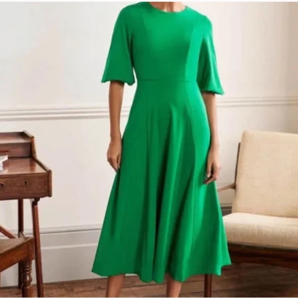 BODEN NWT GREEN midi full skirt